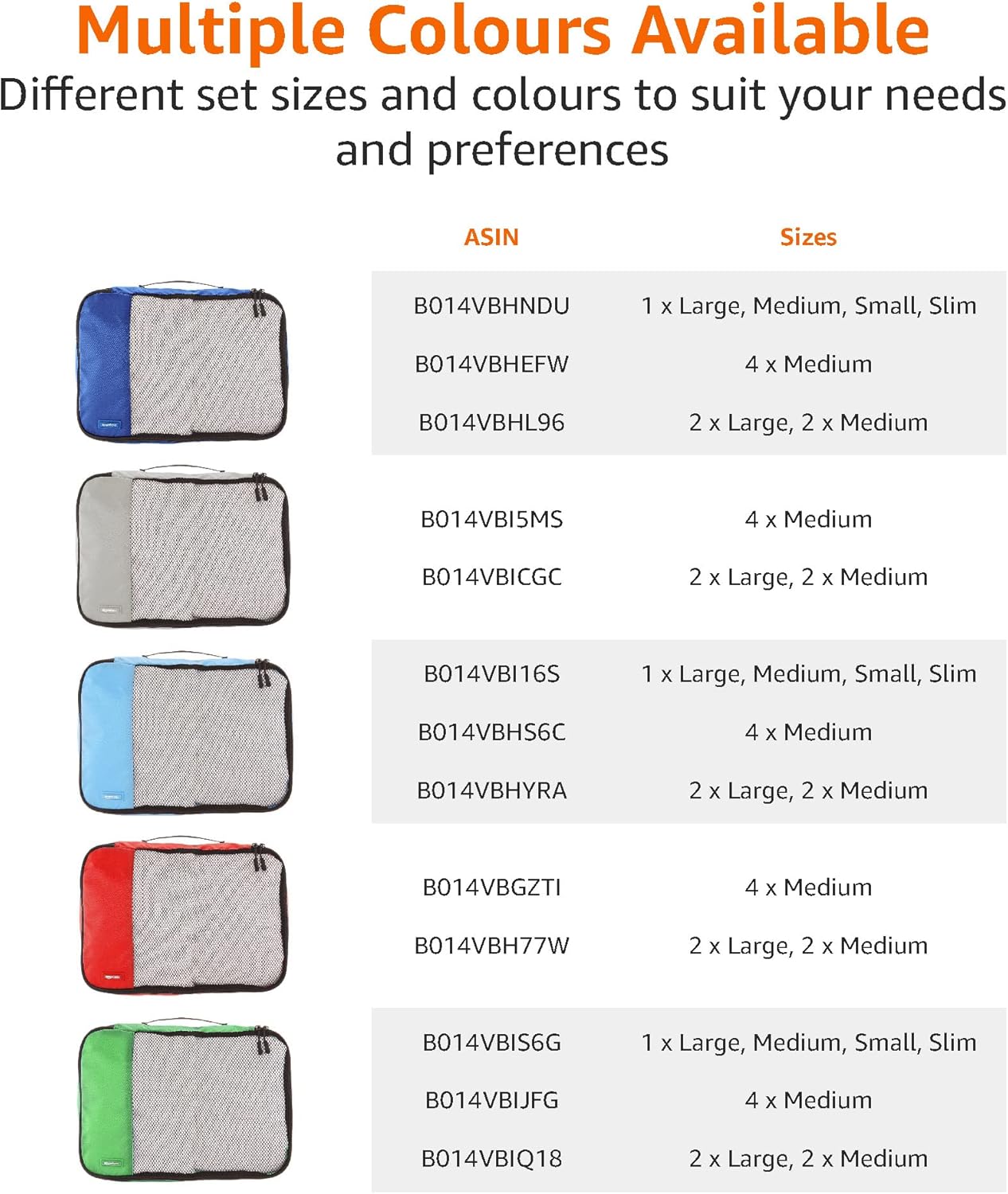 4 Piece Packing Travel Organizer Zipper Cubes Set, Small, Green - Image 5