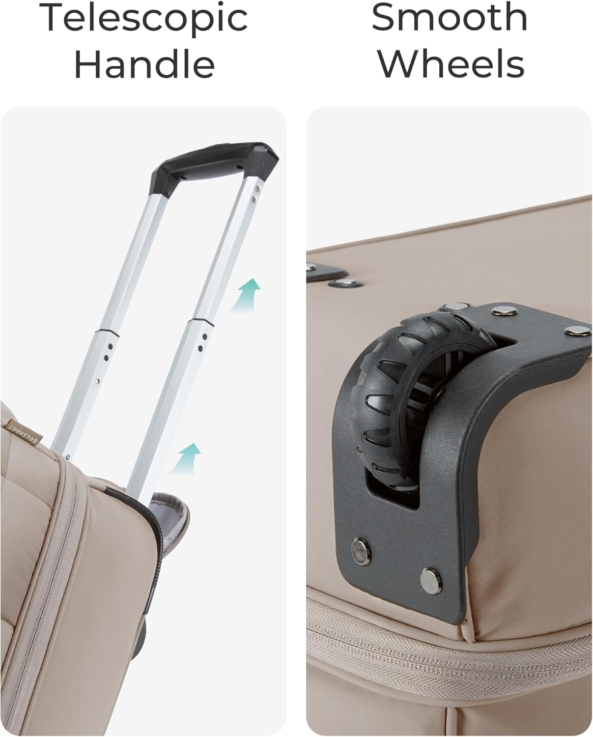 40L Rolling Duffle Bag with Wheels and Handle, TSA Underseat Carry On Bags for Travel with Shoe Compartment, Pink - Image 4